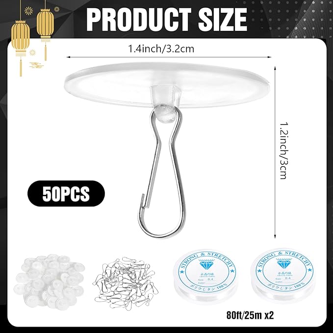 100-Pack Self-Adhesive Ceiling Hooks - Image 4