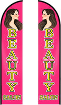 Beauty Salon Feather Flag, 11.2x2.3Ft, Advertising Banner by WOANIXY---ProfessionalCustomFeatherFlagCustomBanner