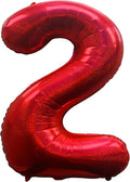Jonhamwelbor 40 Inch Laser Red Number 2 Balloon Foil Mylar Giant Balloon by Jonhamwelbor