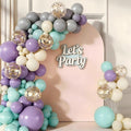 Teal Purple Silver Balloon Garland Arch Kit by Unknown