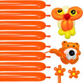 Long Orange Balloons Kit for Kids Party Decor by KUULBELAballoons