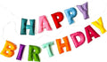 Pre-Strung Reusable 3D Happy Birthday Banner, Rainbow Birthday Decorations | by Unknown