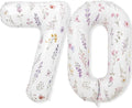 Flower Number 70 Balloons for Wildflower Theme 70th Birthday Party Decor | 40'' by Froova