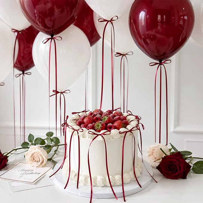 KINGLAKE Burgundy Satin Ribbon - Image 5
