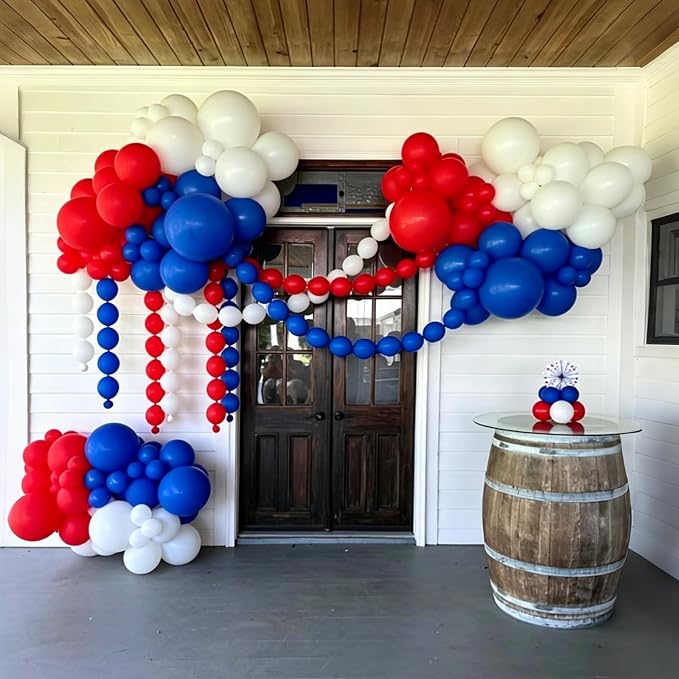 Lukiituke Red White and Blue Balloons, Birthday Decorations - Image 6