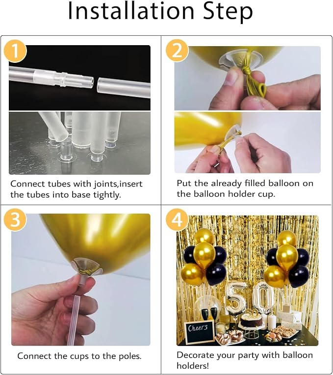 4 Sets Balloon Stand Kits, Balloon Sticks Holder - Image 7
