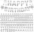 129Pcs Glitter Customizable Banner Kit DIY Custom Letter Banners DIY Happy by MFLUEEWR