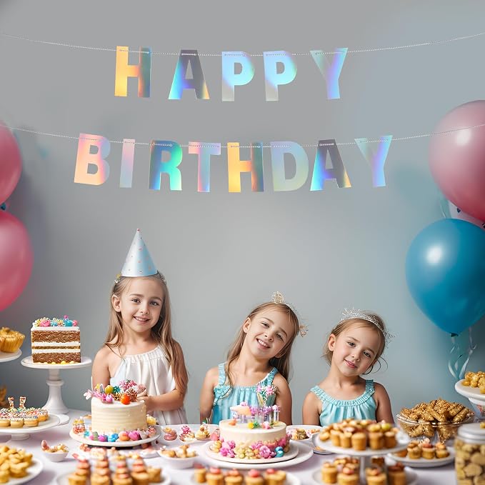 DIY Banner Kit with Letters Banner Letters Holographic Customizable Birthday - Image 5
