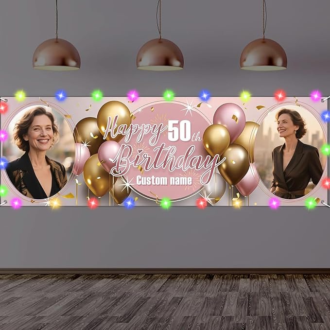 Dicodes Personalized Happy Birthday Banner by Dicodes