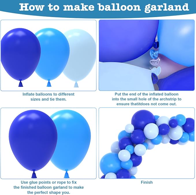 Kelfara 109Pcs Blue Balloon Garland Arch Kit - Image 3