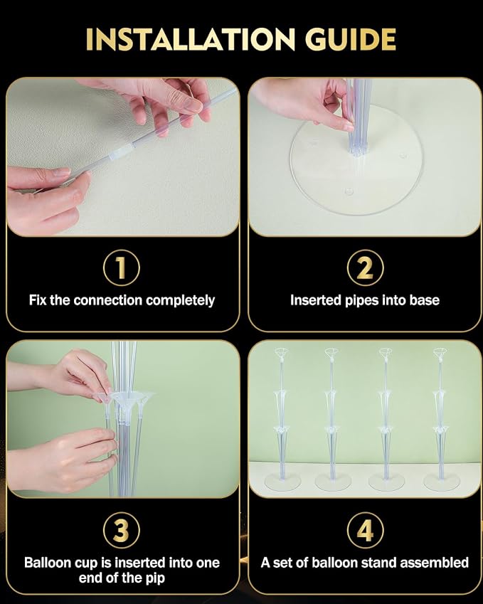 Pro Series Balloon Stand Kit Set of 4, Balloon Sticks Holder - Image 5