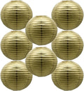 Gold Paper Lanterns Indoor Chinese Japanese Hanging Ceiling Lanterns 12 in | by BARTHEW