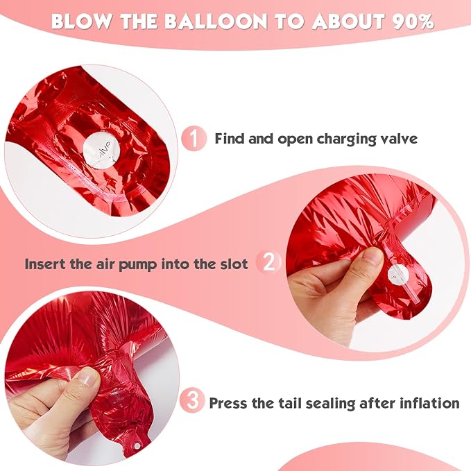 40 Inch Red Number 9 Balloon Birthday Party Decorations - Image 6