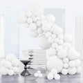 PartyWoo White Balloons 123pcs Matte White Latex Balloons Different Sizes | by PartyWoo