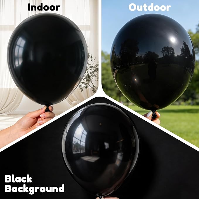 Black Balloons, Baby Shower, Anniversary, Graduation, Wedding Decorations - Image 4