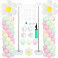 Daisy Pastel Flower Balloon Column Stand Kits 2 Sets by ZyloonDecoration