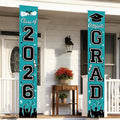 Graduation Banner Class of 2026, Teal Graduation Decorations 2026 Porch Banner by LINHAXM