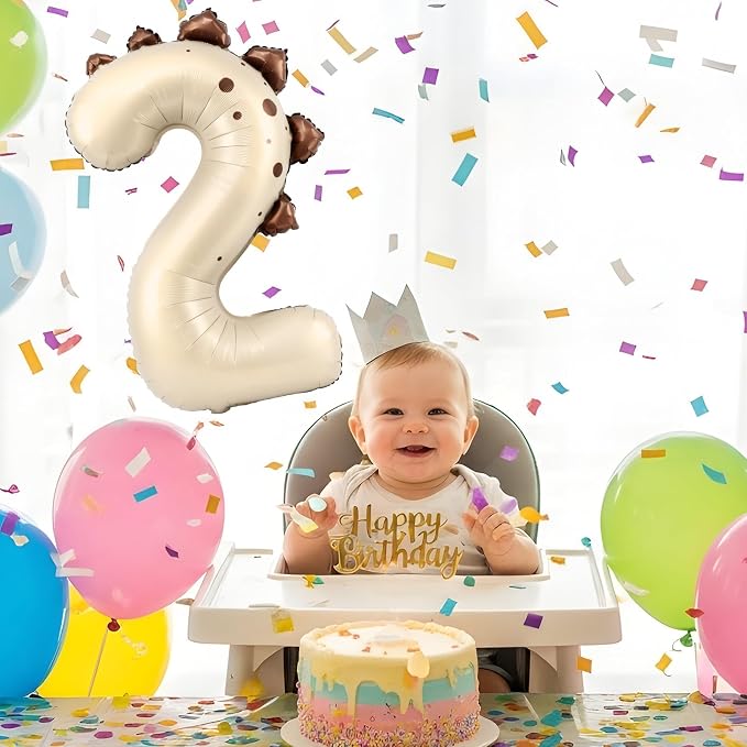 Dinosaur Number 2 Balloon, 30 Inch Birthday Party Decorations - Image 6