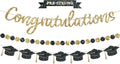 Pre-Strung Congratulations Banner, 2026 Graduation Banners, Class of 2026 Black by Wakeys