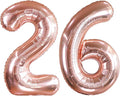 AULE 40 Inch Rose Gold 26 Balloon Number Foil 0-9 Birthday Big Numbers | by AULE