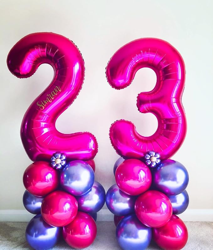 40 Inch Hot Pink 11 Balloons Giant Number 11 Balloons Hot Pink 11 Birthday - Image 6