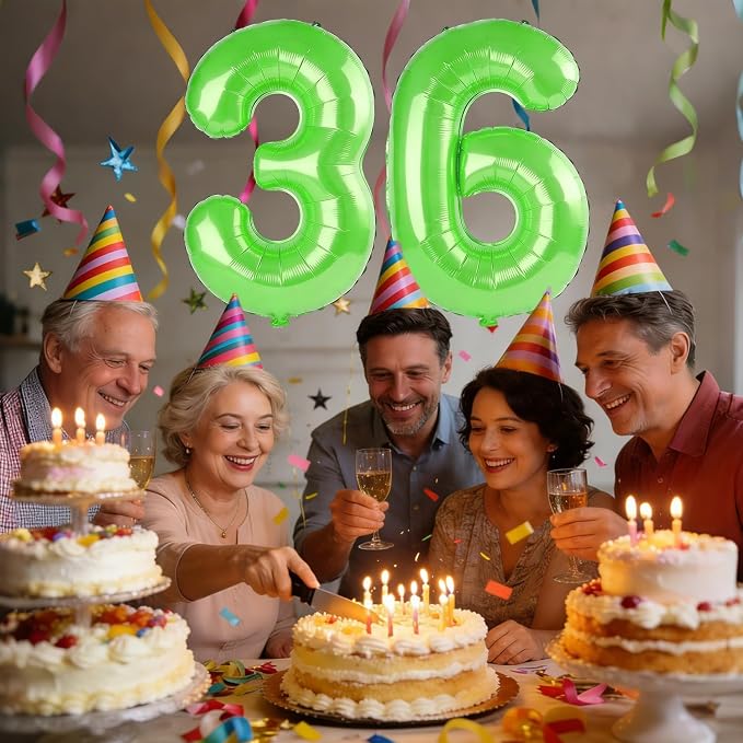 40 Inch Number 36 Balloons for 36th Birthday Party Decorations, 0-100 Fruit - Image 2