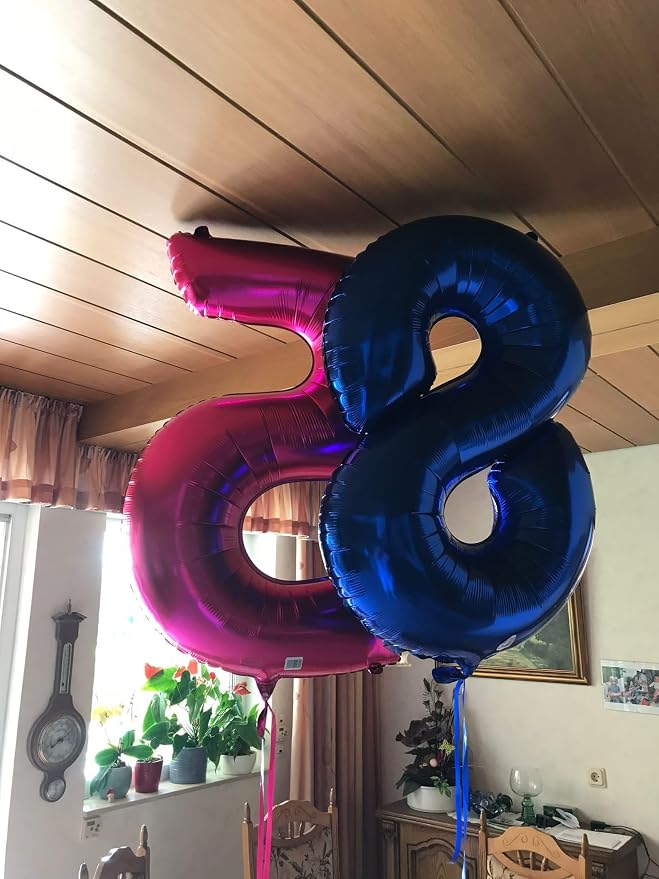 Large Night Blue 40 Inch Birthday Number 5 Balloon, Night Blue Five 5th 15 25 - Image 5