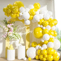 110pcs Yellow and White Balloons Garland Arch Kit, 18/12/10/5 Inch Balloons | by ZizasAry