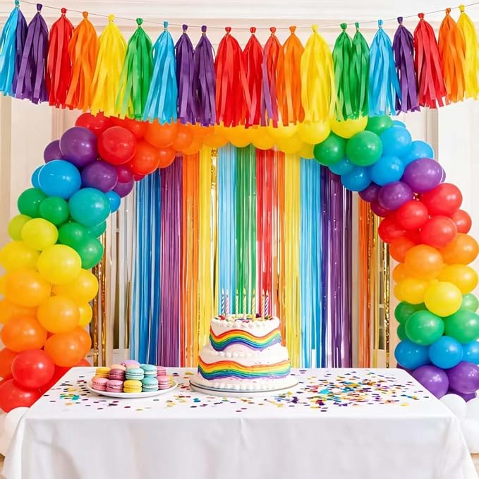 Rainbow Paper Tassel-Tassels Garland Banner is Perfect - Image 2