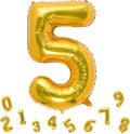 32 Inch Gold Number 5 Balloons Foil Ballon Digital Birthday Party Decoration by MEIDUOCO