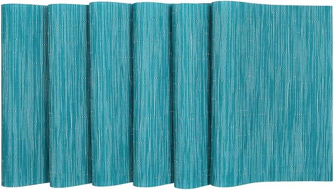 SHACOS Woven Vinyl Placemats Set of 4 Non Slip Heat Resistant Place Mats - Image 7