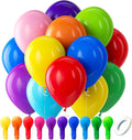 Bezente Assorted Rainbow Latex Balloons, 100 Pack 12 inch Round Helium Bright by Bezente