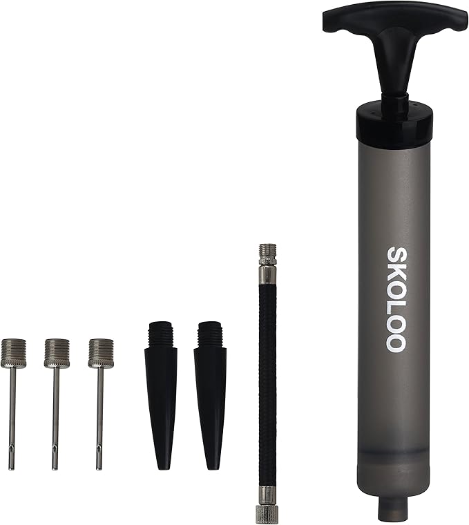 SKOLOO 10" Portable Hand Air Ball Pump Inflator Kit by SKOLOO