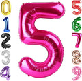 40 Inch Hot Pink Number 5 Balloon, 5th Birthday Party Decorations | 40 Inch Hot by Hadoife