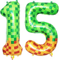 40 Inch Pixel Foil Number 15 Balloon by TNCDJKPA