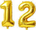 40 Inch Number 12 Balloons for 12th Birthday Party Decorations, 0-100 Gold by FOBELEC