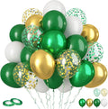 Green Gold Balloons 60PCS Metallic Gold Green by FunHot
