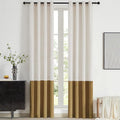 BULBUL Luxury Cream Gold Curtains 96 inches by ModernShinyVelvetCurtains