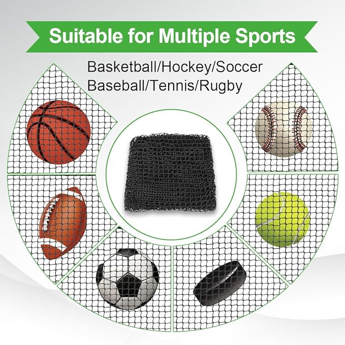 Golf Practice Net, 12X12ft /12X15ft/12X20ft Golf Hitting Hanging Kit, Sports Practice Barrier Net for Backyard and Garage, Indoor/Outdoor DIY Sports Netting for Baseball, Hockey, Soccer