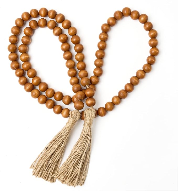 OMISHE 59in Wood Bead Garland - Image 9