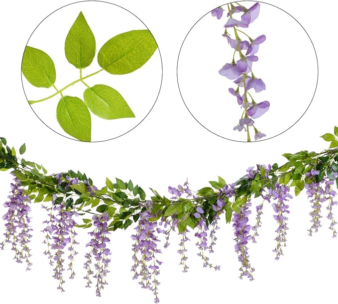 Lvydec Wisteria Artificial Flowers Garland - Image 5