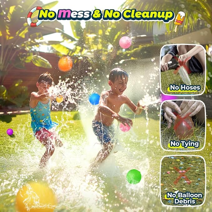 16Pcs Reusable Water Balloons for Kids, Pool Beach Water Toys for Boys and Girls - Image 5