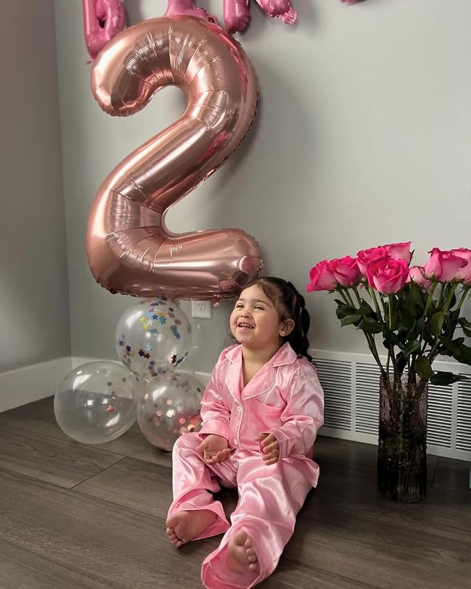 Rose Gold Number 2 Balloon 40 Inch - Image 4