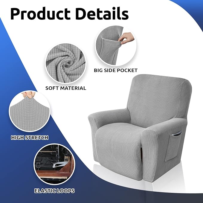 Recliner Chair Covers, 1-Piece Lazy Boy Recliner Covers, Furniture Protector & - Image 7