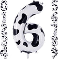 40" Cow Print Foil Number 6 Balloon by TNCDJKPA