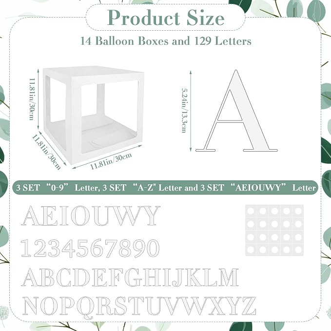 14 Pcs Transparent Balloon Boxes - Image 2