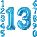 Light Blue Number 13 Balloon 40 Inch, Shiny Foil Numeral by Unknown