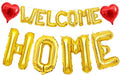 Welcome Home Balloons Red Gold, 40Inch HOME and 16Inch Welcome Foil Balloons by Xinvery