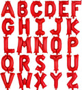 26 Pcs Red Letter Balloons, 16 Inch Foil Alphabet Letter Balloons, Letter A-Z by YOTHORN