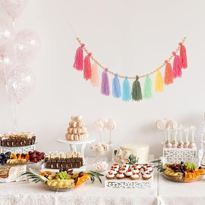 Colorful Tassel Garland Yarn Bunting Banner - Image 3